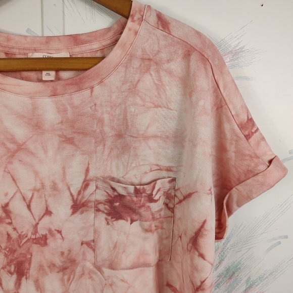 Como Vintage Pink Tie Dye Short Sleeve Top M EUC - Picture 2 of 9